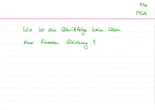 Lösen von linearen Gleichungen