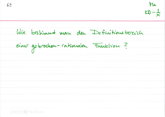 Definitionsbereich einer gebrochen-rationalen Funktion bestimmen