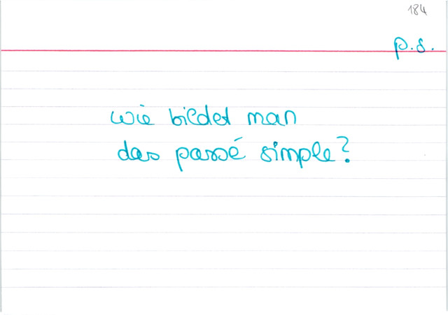 Bildung passé simple