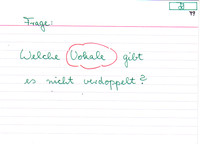 Keine Verdopplung von Vokalen