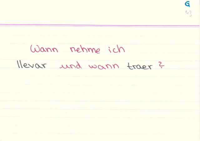 Wann nehme ich "llevar" und wann "traer"?