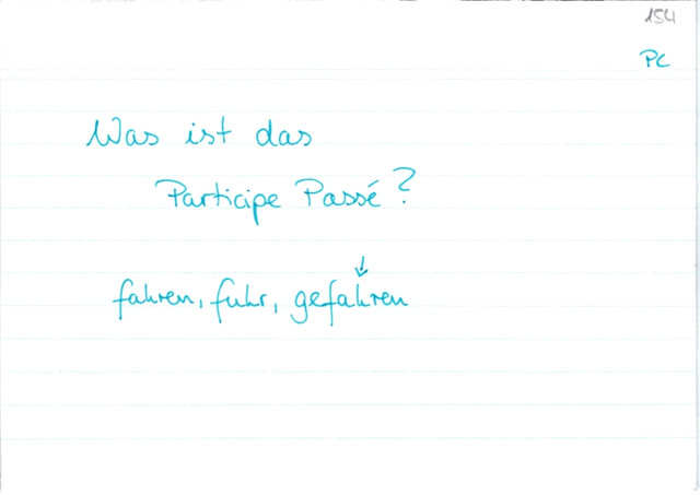 Bedeutung participe passé