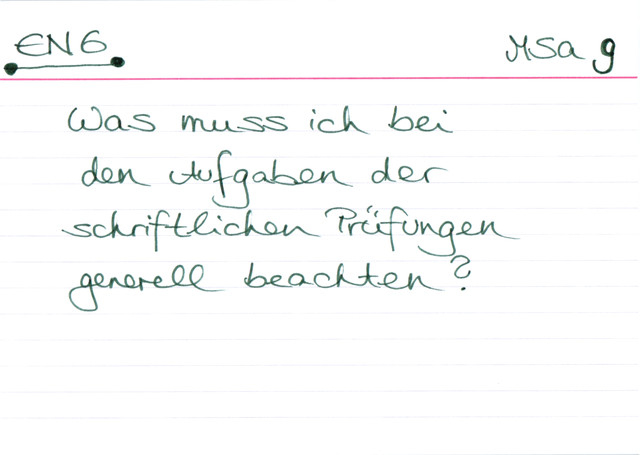 Was muss ich bei den Aufgaben der schriftlichen Prüfungen generell beachten?
