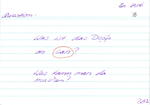 Probleme mit to can