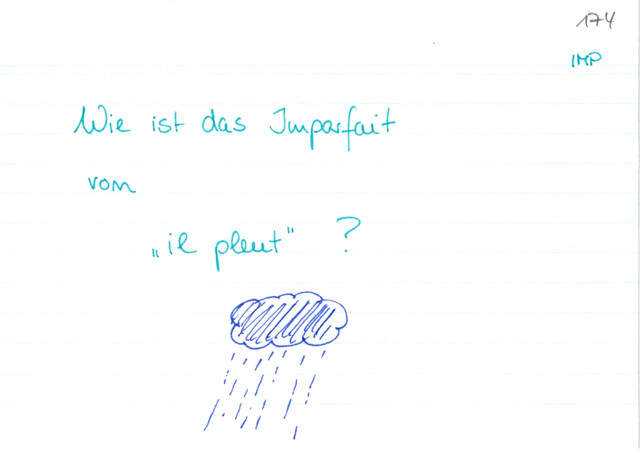 Beispiel il pleut
