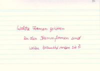 Welche Formen gehören zu den Stammformen und wozu braucht man sie?