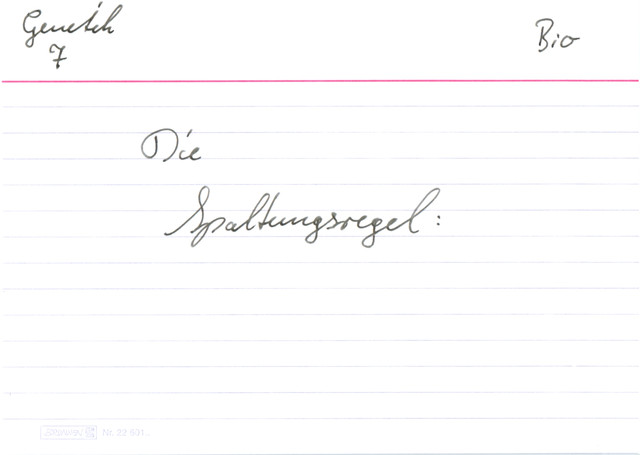 Die Spaltungsregel