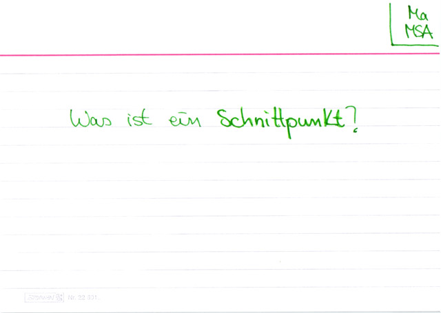 Was ist ein Schnittpunkt?