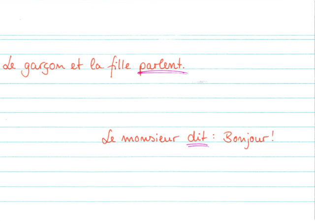 parler/dire