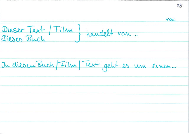 Dieser Text handelt von...