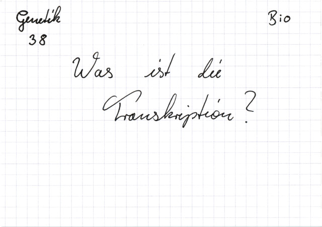 Was ist die Transkription?