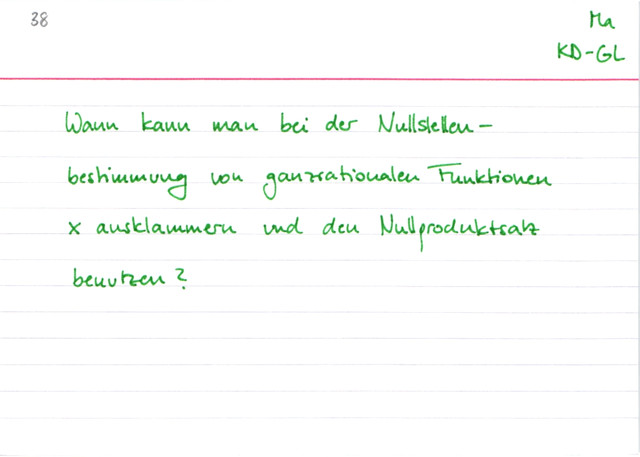 Nullproduktsatz richtig anwenden