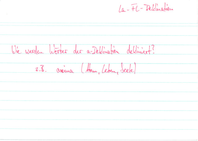Wie werden Wörter der a-Deklination dekliniert?