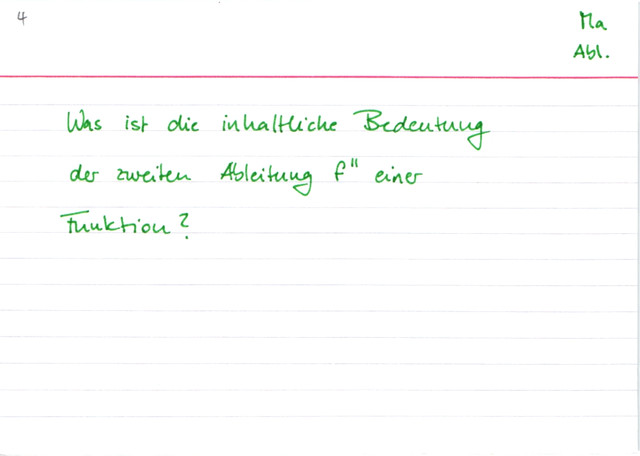 Bedeutung der zweiten Ableitung