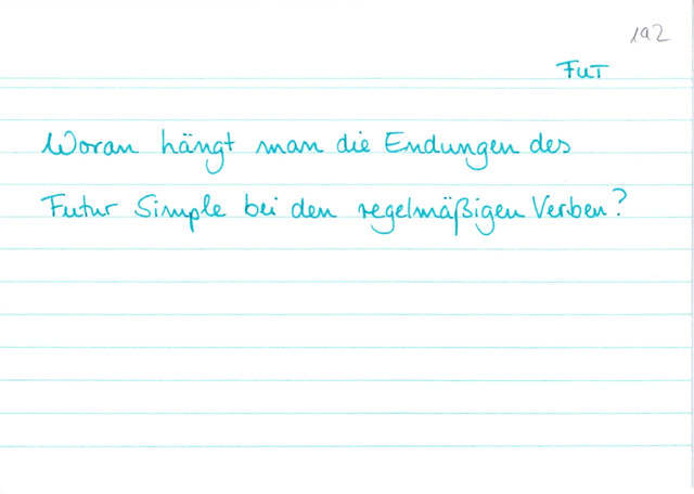Bildung regelmäßiger Verben