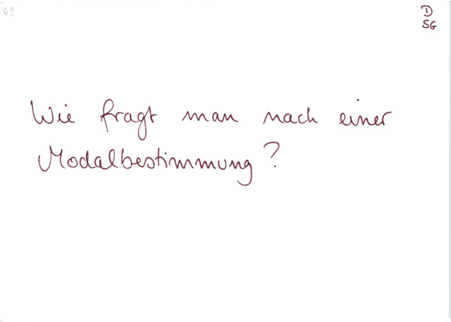 Wie fragt man nach einer Modalbestimmung?