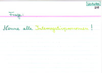 Nenne alle Interrogativpronomen!