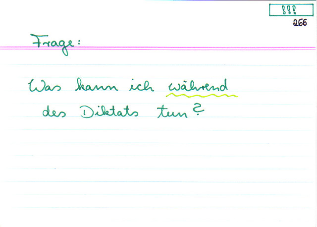 Was kann ich während des Diktates tun?