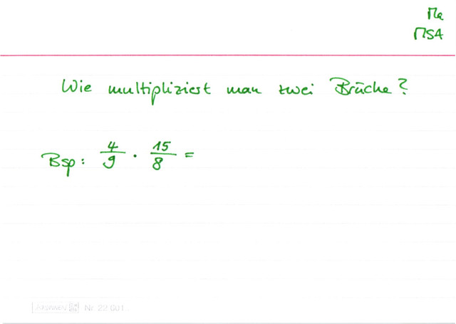 Zwei Brüche multiplizieren