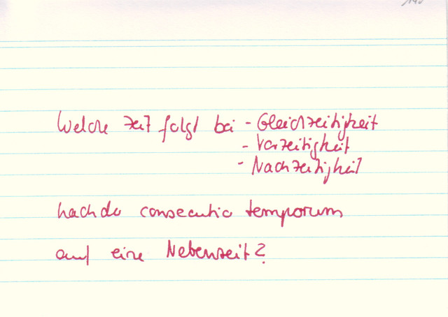 Welche Zeit folgt auf eine Nebenzeit?