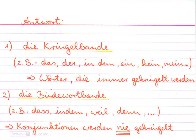 Welche beiden Wortbanden müssen wir unbedingt unterscheiden?