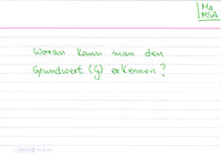 Woran kann man den Grundwert (G) erkennen?