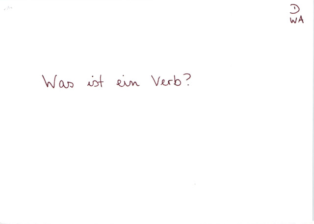 Was ist ein Verb?