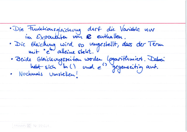 Logarithmieren zur Nullstellenbestimmung von e-Funktionen