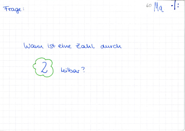 Teibarkeitsregel für die 2