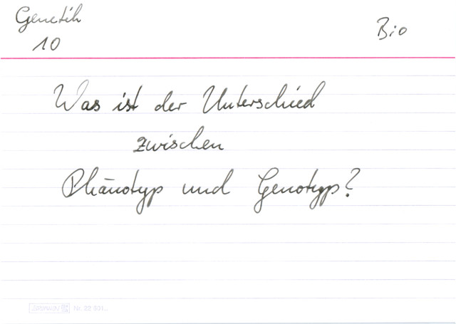 Was ist der Unterschied zwischen Phänotyp und Genotyp?