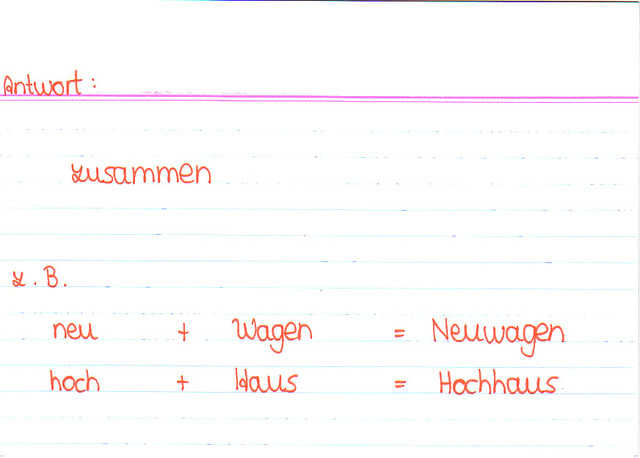 Wie schreibe ich Zusammensetzungen aus Nomen und Adjektiv?