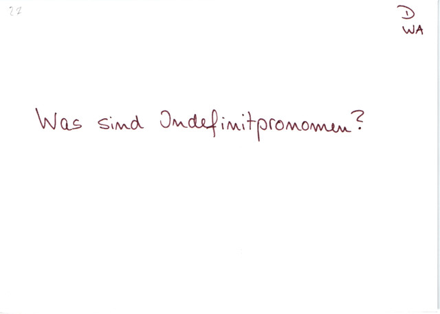 Was sind Indefinitpronomen?