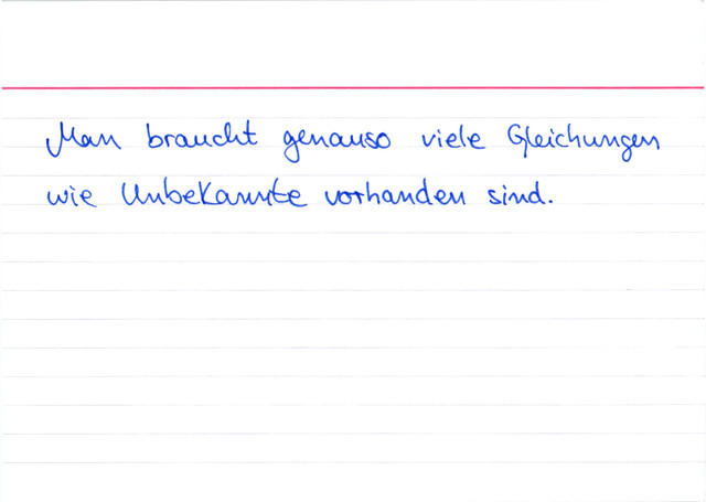 Wann kann man eine Lineare-Gleichungssystem-Aufgabe lösen?