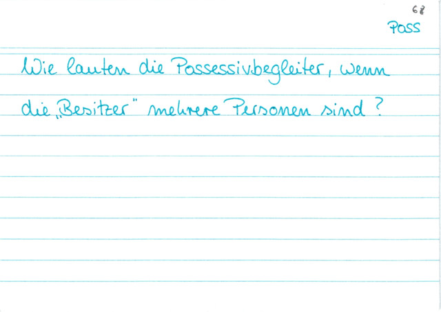 Possesivbegleiter "mehrere Personen"