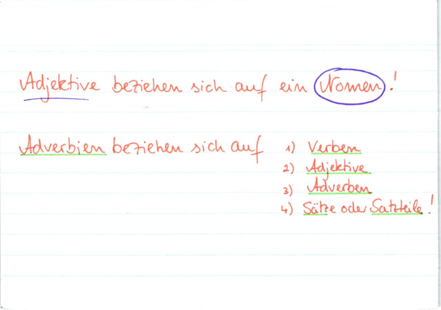 Adjektiv oder Adverb?