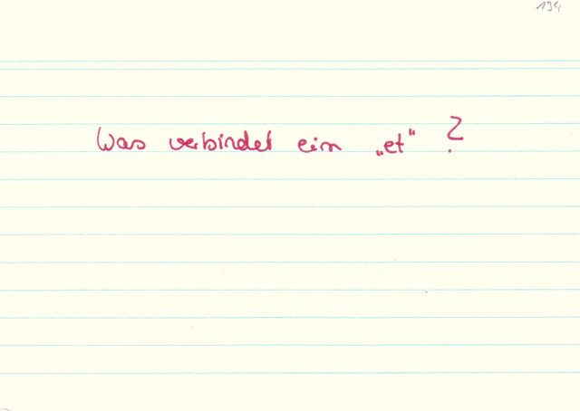 Was verbindet ein "et"?