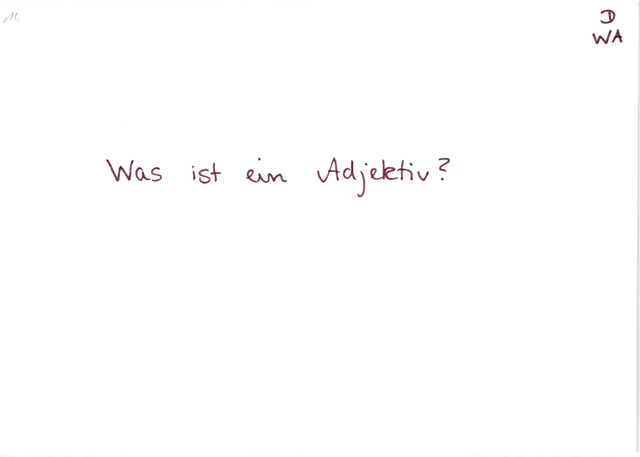 Was ist ein Adjektiv?