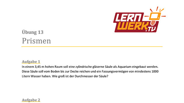 MSA Mathe Arbeitsblatt für Lektion 13