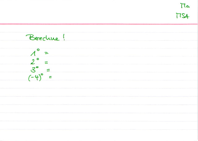 Null als Exponent