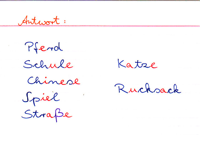 Beispielworte zu blauen Freundschaften