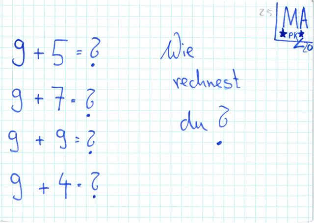 Addieren mit Punktkarte Zehnerübergang 3