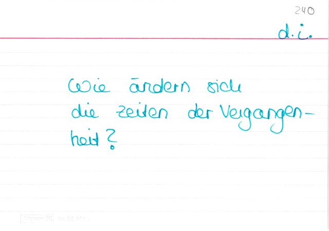 Zeitenänderung bei indirekter Rede