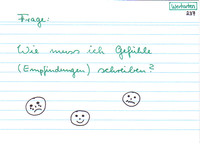 Wie muss ich Gefühle (Empfindunge) schreiben?