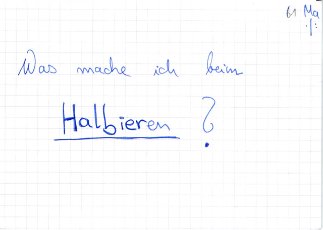 Zahlen halbieren