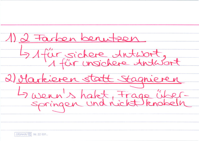 Was sollst du während dem Hören beachten?
