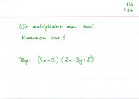 Ausmultiplizieren zweier Klammern