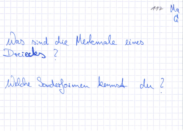 Merkmale und Sonderformen von Dreiecken