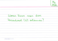 Woran kann man den Prozentwert (W) erkennen?