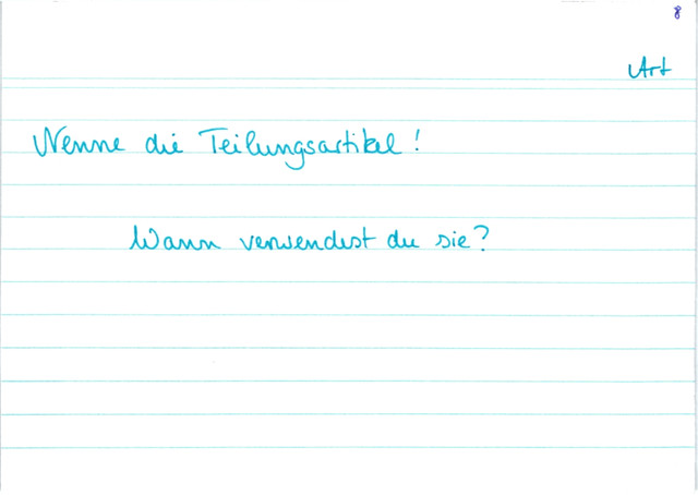 Teilungsartikel