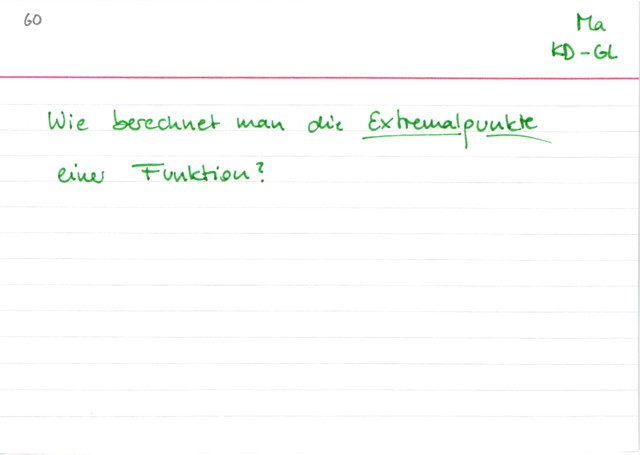 Extremalpunkte berechnen